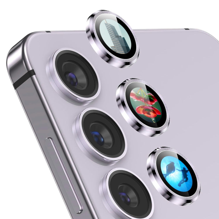 For Samsung Galaxy S23 5G / S23+ 5G ENKAY Hat-Prince AR 9H Rear Lens Aluminium Alloy Tempered Glass Film(Purple)