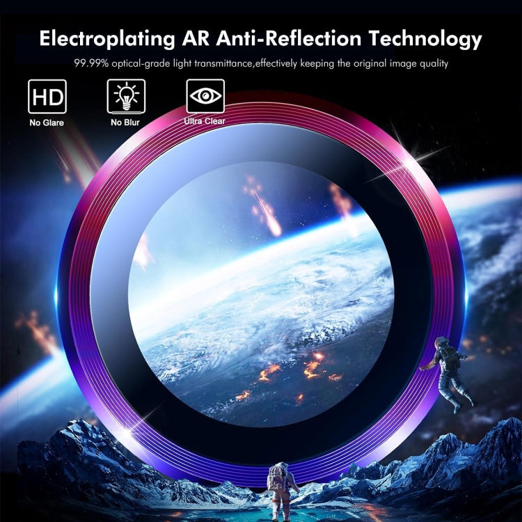 For iPhone 14 / 14 Plus ENKAY Hat-Prince AR 9H Rear Lens Aluminium Alloy Tempered Glass Film(Purple)