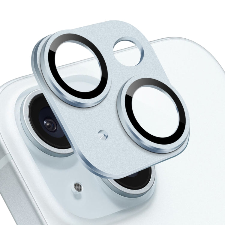 For iPhone 15 / 15 Plus NORTHJO Matte Camera Lens Protector Tempered Glass Rear Lens Film(Blue)