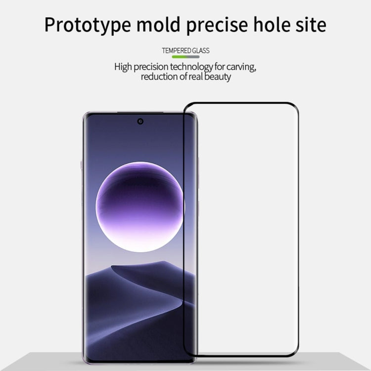 For OPPO Find X7 MOFI 9H 3D Hot Bending Tempered Glass Film(Black)