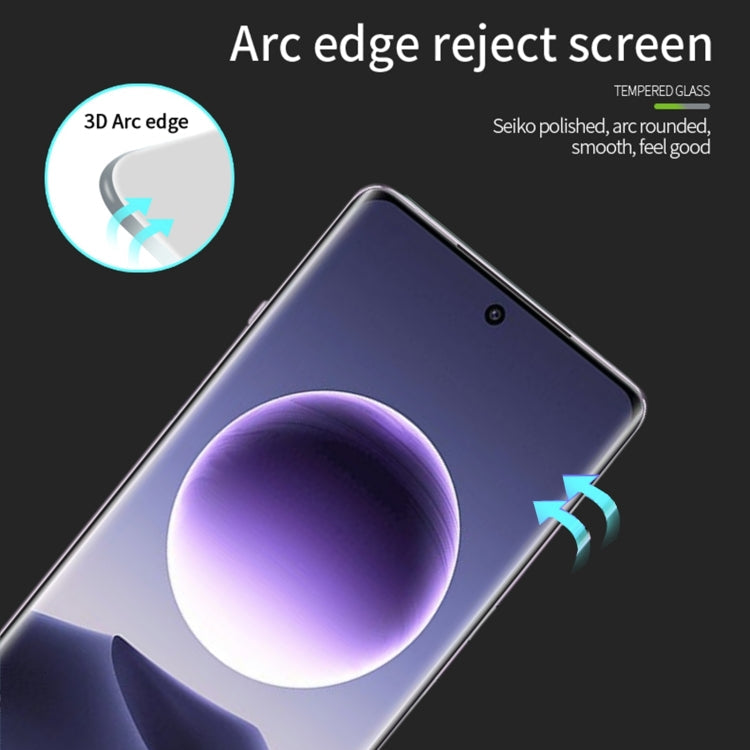 For OPPO Find X7 MOFI 9H 3D Hot Bending Tempered Glass Film(Black)