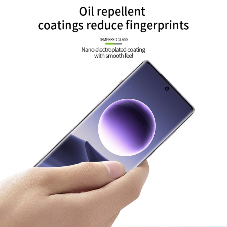 For OPPO Find X7 MOFI 9H 3D Hot Bending Tempered Glass Film(Black)
