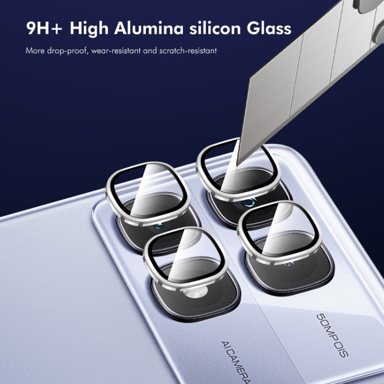 For Redmi K70 Ultra ENKAY Hat-Prince 9H Rear Camera Lens Aluminium Alloy Tempered Glass Film(Silver)