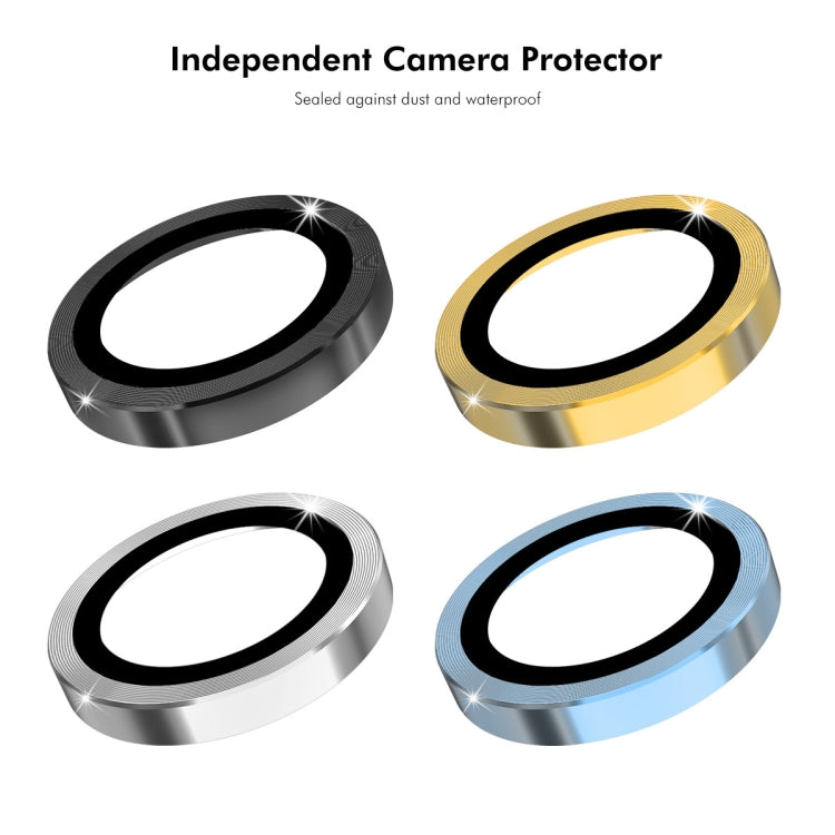 For Redmi Note 13 5G ENKAY Hat-Prince 9H Rear Camera Lens Aluminium Alloy Tempered Glass Film(Silver)