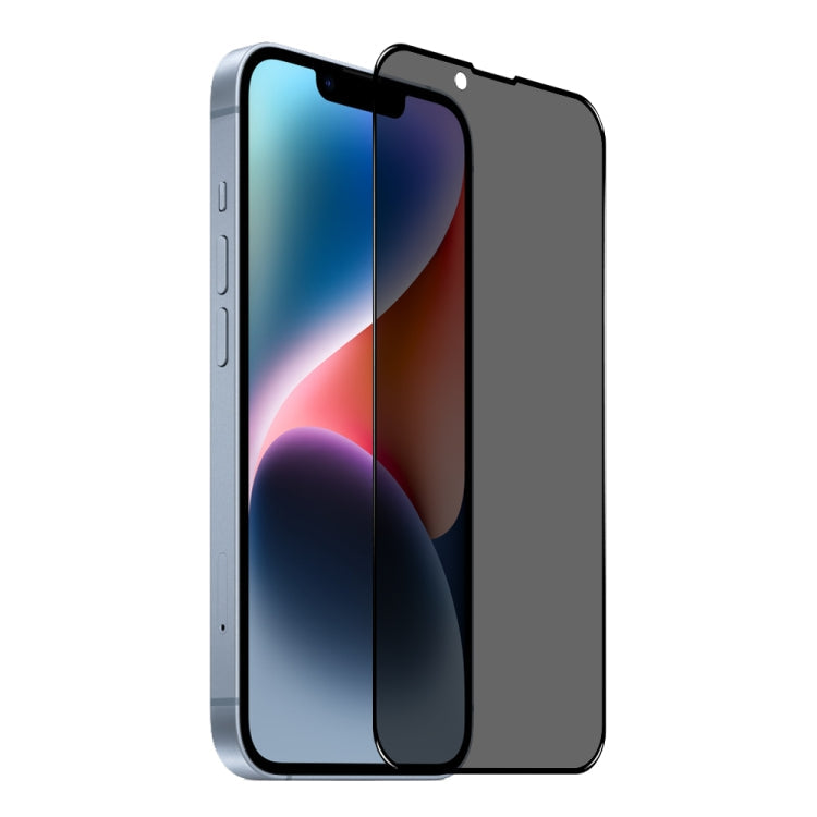 For iPhone 14 / 13 Pro / 13 NORTHJO A++ 28 Degree Privacy Full Glue Silk Printing Tempered Glass Film