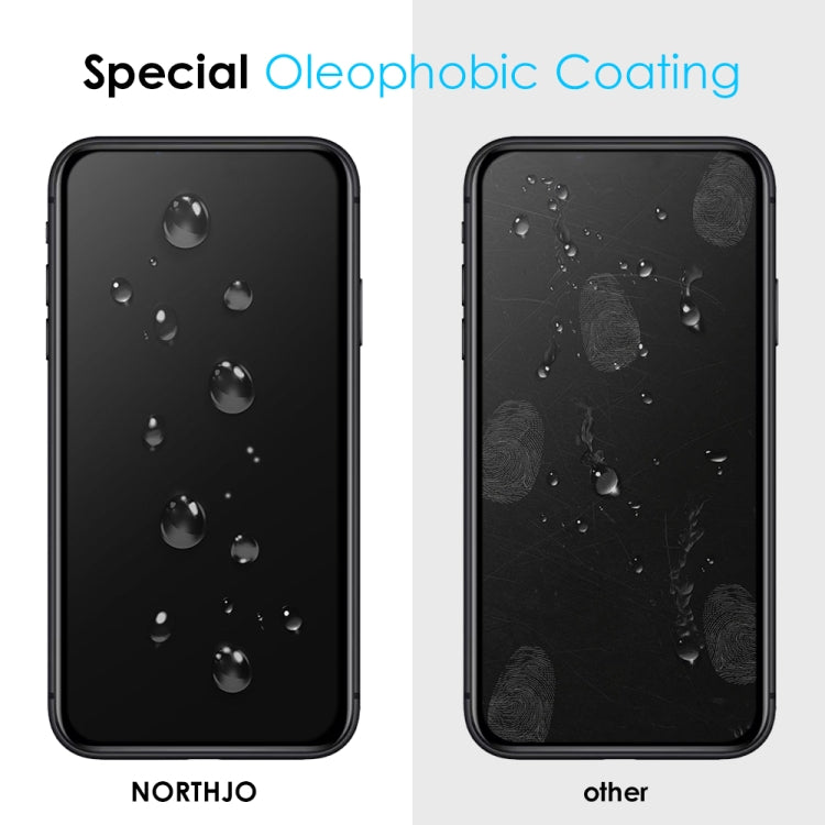 For iPhone 11 / XR NORTHJO A++ 28 Degree Privacy Full Glue Silk Printing Tempered Glass Film