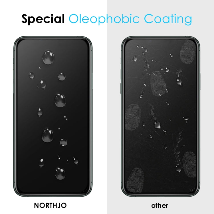 For iPhone 11 Pro / X / XS NORTHJO A++ 28 Degree Privacy Full Glue Silk Printing Tempered Glass Film