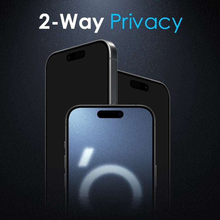For iPhone 16 Pro Max NORTHJO A++ 28 Degree Privacy Full Glue Silk Printing Tempered Glass Film