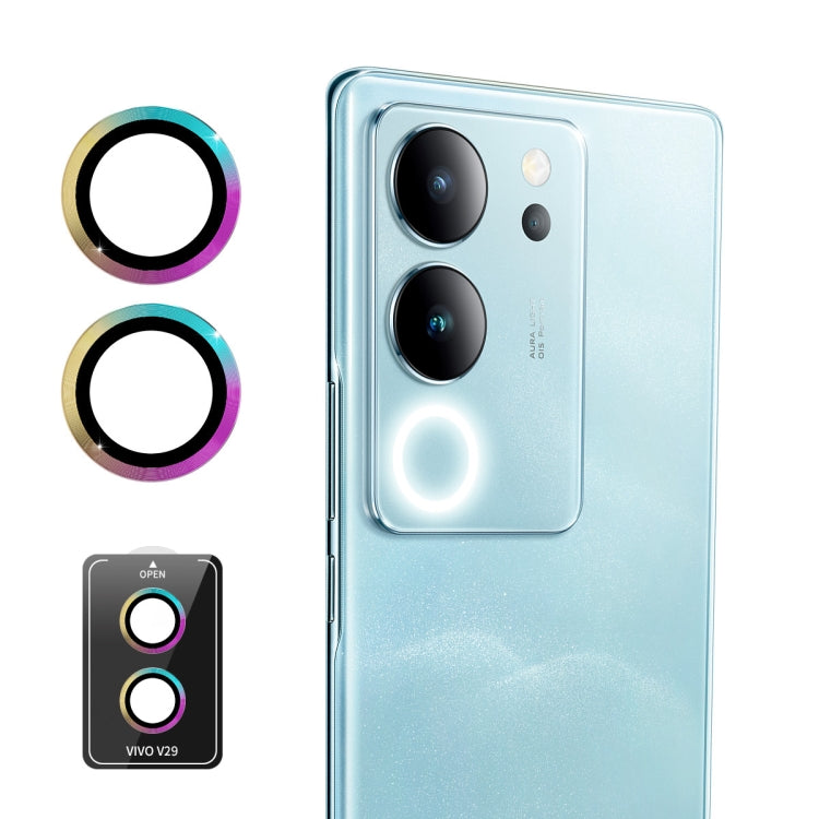 For vivo V29 5G ENKAY Hat-Prince 9H Rear Camera Lens Aluminium Alloy Tempered Glass Film(Colorful)