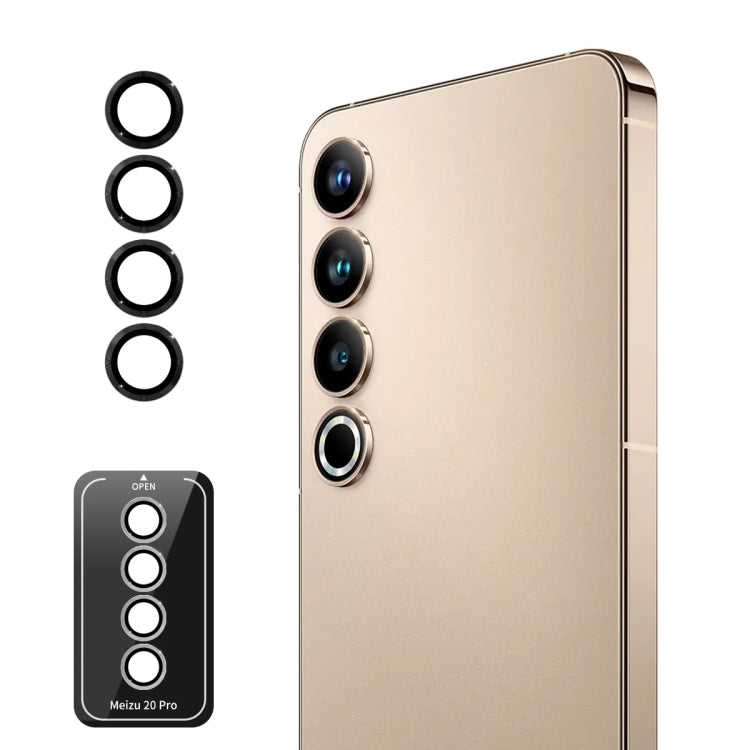 For Meizu 20 Pro ENKAY Hat-Prince 9H Rear Camera Lens Aluminium Alloy Tempered Glass Film(Silver)