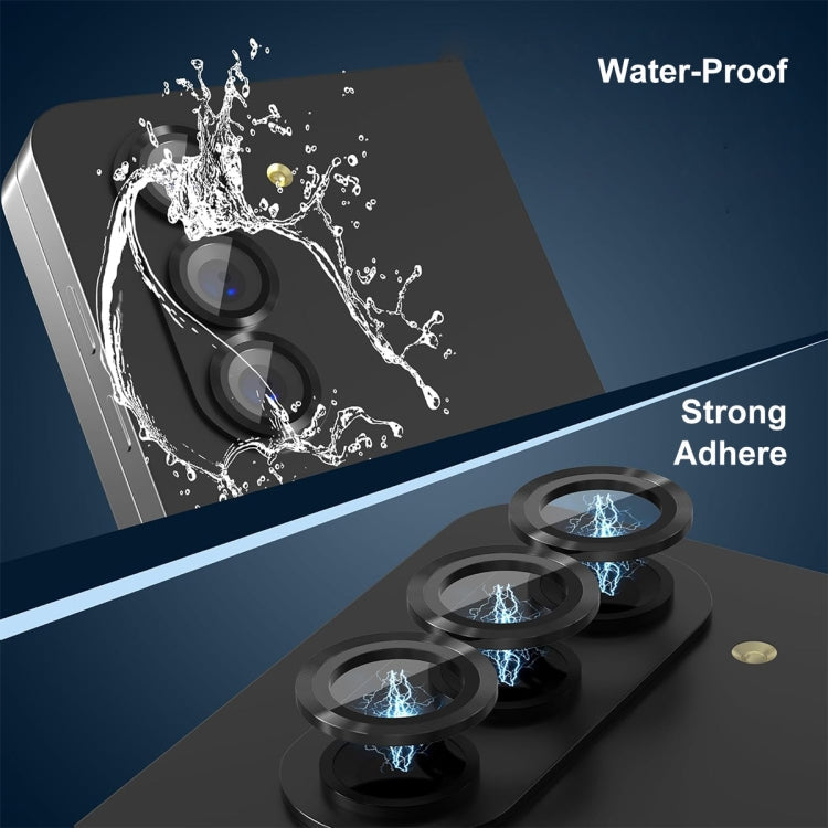 For Samsung Galaxy Z Fold6 ENKAY Hat-Prince 9H Rear Lens Aluminium Alloy Tempered Glass Film(Black)
