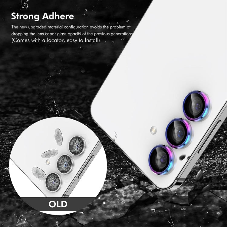 For Samsung Galaxy M55 ENKAY Hat-Prince 9H Rear Camera Lens Aluminium Alloy Tempered Glass Film(Black)