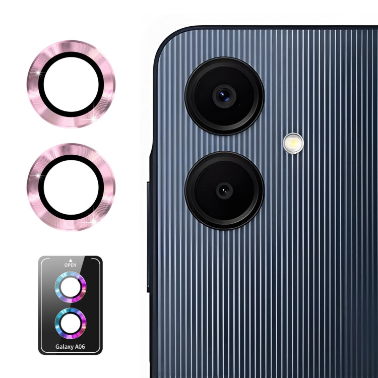 For Samsung Galaxy A06 4G ENKAY Hat-Prince 9H Rear Camera Lens Aluminium Alloy Tempered Glass Film(Pink)