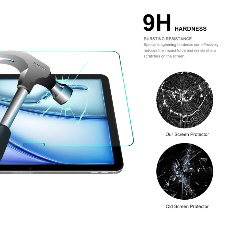 For iPad 2025 / Air 11 2026 / 2025 2pcs ENKAY Hat-Prince 0.33mm Explosion-proof Tempered Glass Film