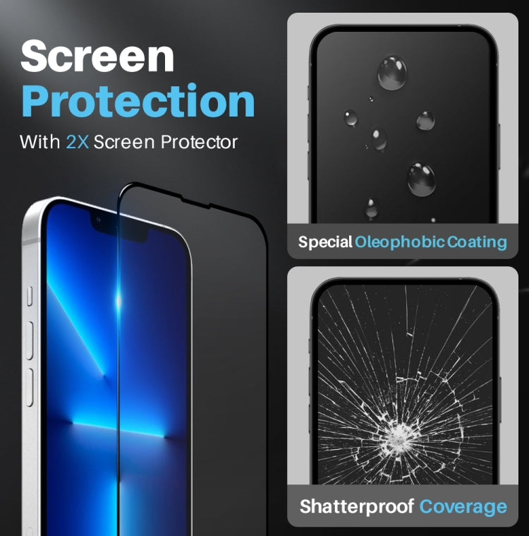 For iPhone 13 Pro NORTHJO 5 in 1 Clear Phone Case with 2pcs Screen Film + 2pcs Rear Lens Film