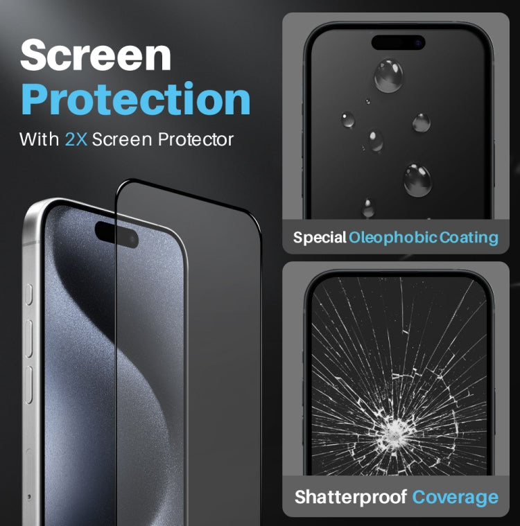 For iPhone 15 Pro NORTHJO 5 in 1 Magsafe Clear Phone Case with 2pcs Screen Film + 2pcs Rear Lens Film