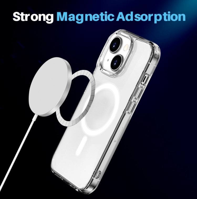 For iPhone 14 Plus NORTHJO 3 in 1 Magsafe Clear Phone Case with Screen Film + Rear Lens Film