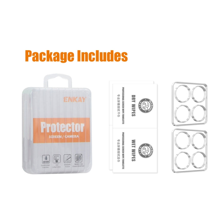 For Xiaomi 14T 2pcs ENKAY Hat-Prince 9H Rear Camera Lens Tempered Glass Film(Transparent)
