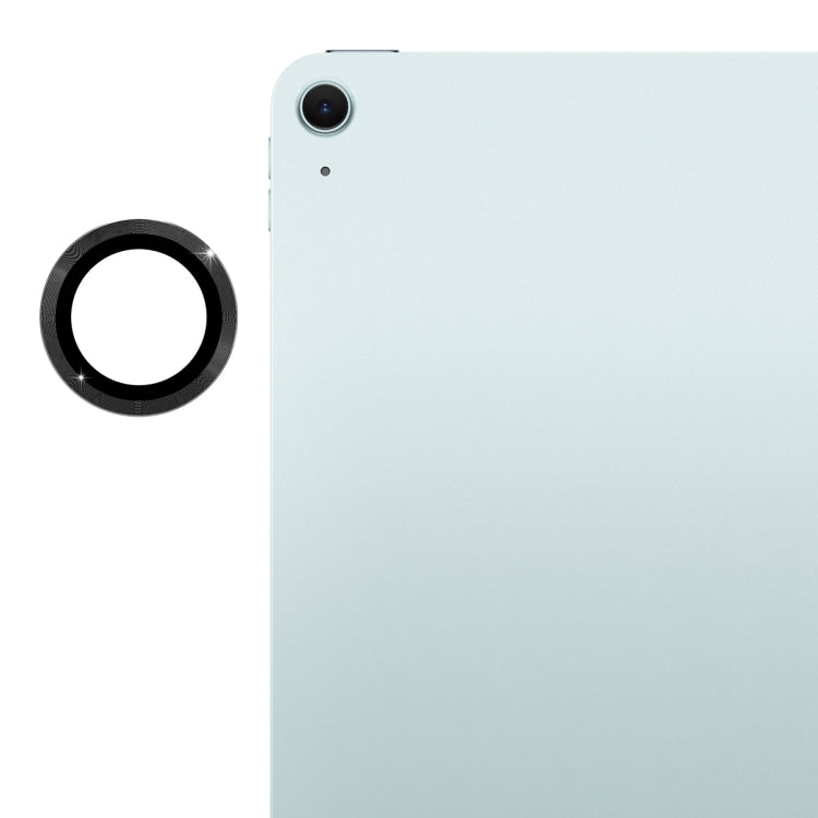 For iPad Air 11 / 13 2026 / 2025 / 2024 ENKAY Hat-Prince 9H Rear Camera Lens Aluminium Alloy Tempered Glass Film(Black)