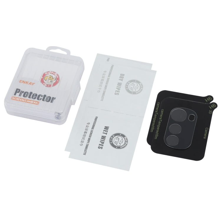 For Motorola Moto E32 2pcs ENKAY Hat-Prince 9H Rear Camera Lens Tempered Glass Film(Transparent)