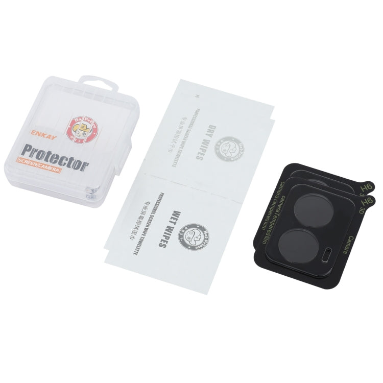 For Motorola Moto G04 / G24 2pcs ENKAY Hat-Prince 9H Rear Camera Lens Tempered Glass Film(Transparent)