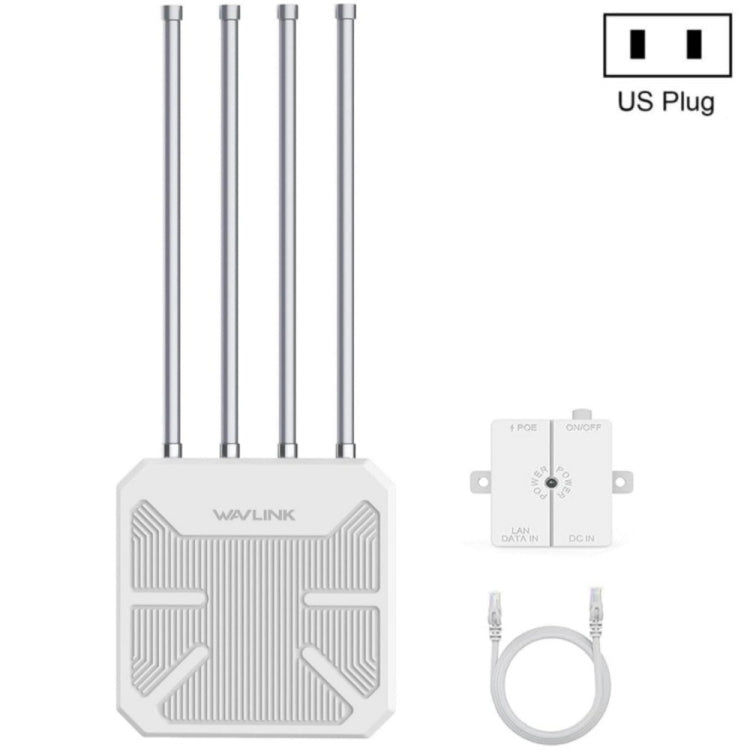 WAVLINK WN573HX3 AX3000 Waterproof Outdoor WiFi Wireless Outdoor Dual Band Router, Plug:US Plug