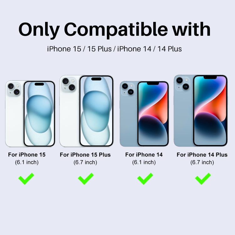 For iPhone 15 / 15 Plus / 14 / 14 Plus NORTHJO 3 Set 6pcs Camera Lens Protector Cover Metal Ring Film(Blue)