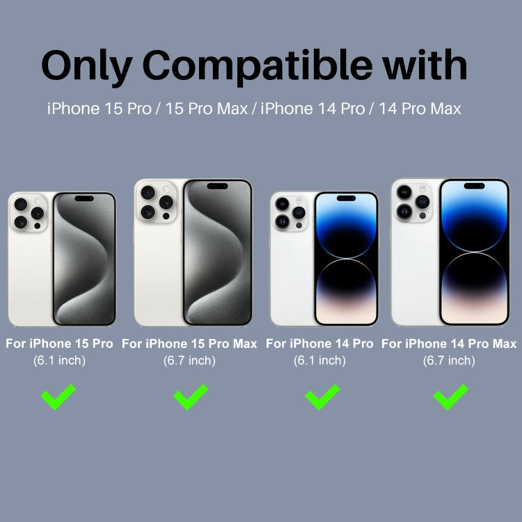 For iPhone 15 Pro / 15 Pro Max NORTHJO 2 Set 6pcs Camera Lens Protector Glitter Metal Ring Film(Colorful)