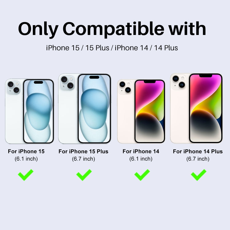 For iPhone 15 / 15 Plus / 14 / 14 Plus NORTHJO 3 Set 6pcs Camera Lens Protector Glitter Metal Ring Film(Colorful)