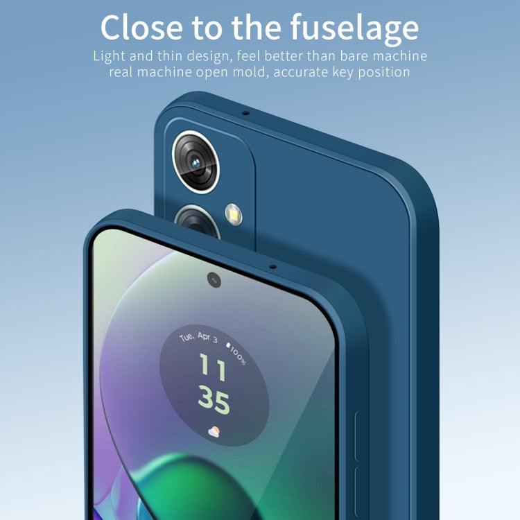 For Motorola Moto G54 5G PINWUYO Sense Series Liquid Silicone TPU Phone Case(Blue)