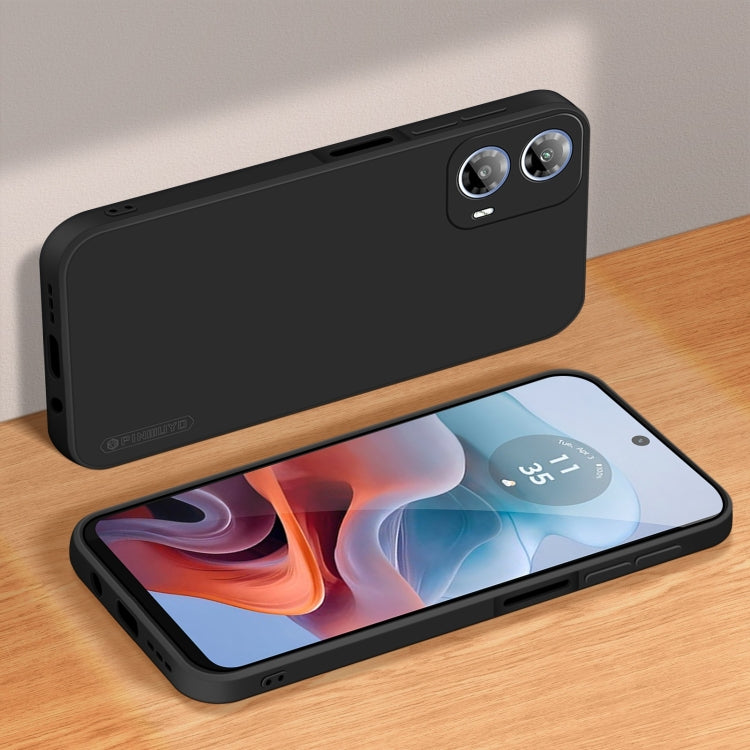For Motorola Moto G24 / G04 PINWUYO Sense Series Liquid Silicone TPU Phone Case(Black)