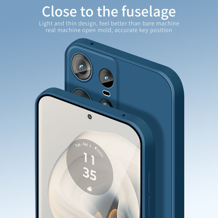 For Motorola Edge 50 Pro PINWUYO Sense Series Liquid Silicone TPU Phone Case(Blue)