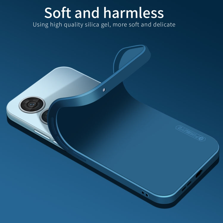 For Motorola Moto G85 PINWUYO Sense Series Liquid Silicone TPU Phone Case(Blue)