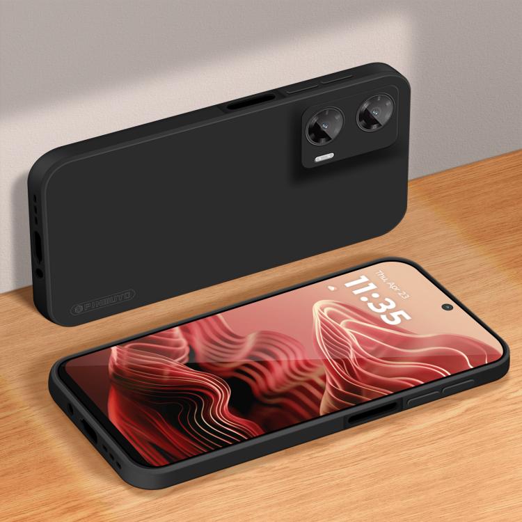 For Motorola Moto G35 PINWUYO Sense Series Liquid Silicone TPU Phone Case(Black)