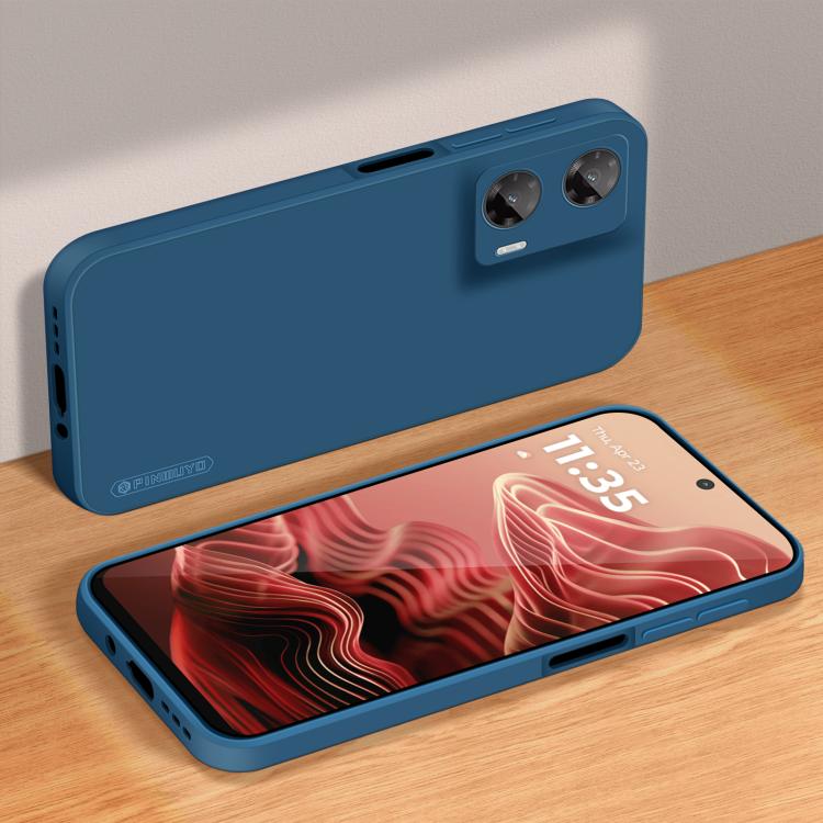 For Motorola Moto G35 PINWUYO Sense Series Liquid Silicone TPU Phone Case(Blue)