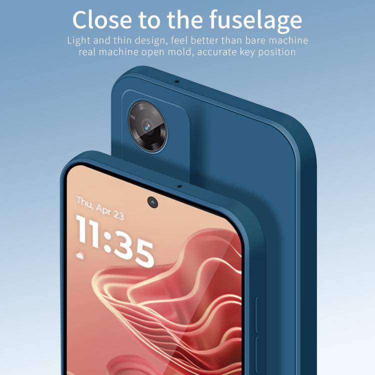 For Motorola Moto G35 PINWUYO Sense Series Liquid Silicone TPU Phone Case(Blue)
