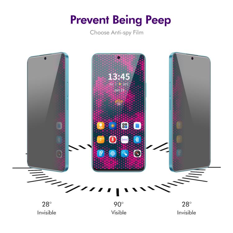 For Honor 400 Global 2pcs ENKAY Hat-Prince 28 Degree Anti-peeping Privacy Tempered Glass Film