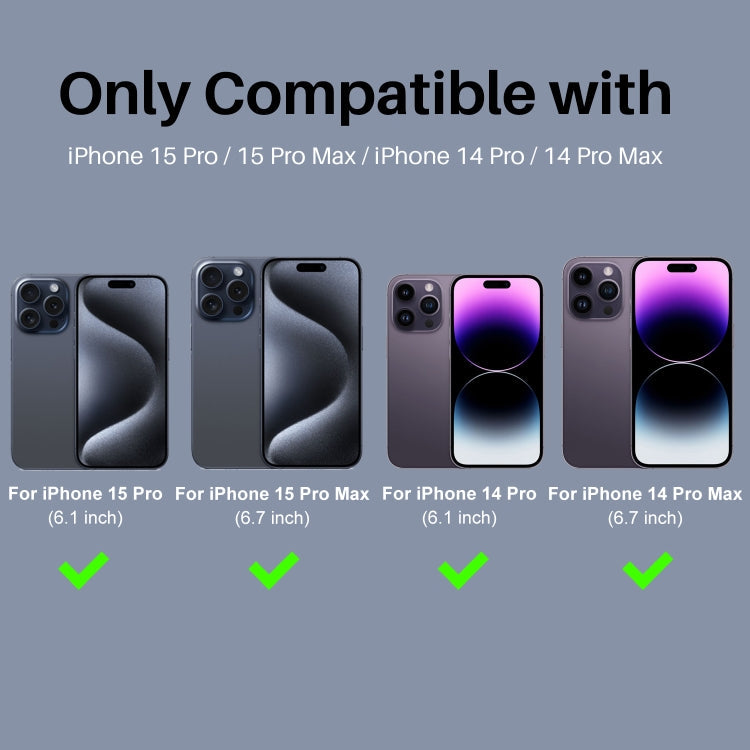 For iPhone 15 Pro / 15 Pro Max NORTHJO 2 Set 6Pcs Camera Lens Protector Diamond Metal Ring Film(Blue)