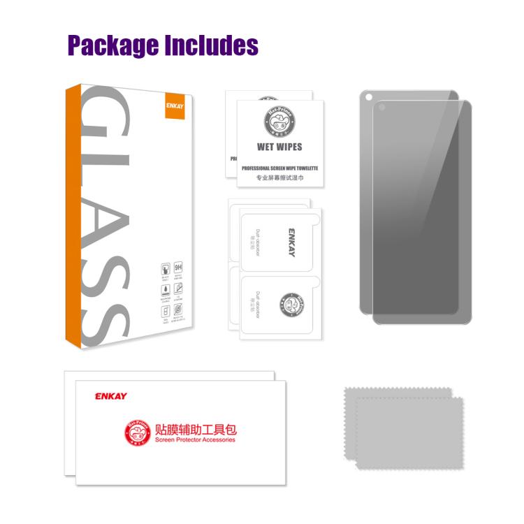 For OnePlus Nord N20 SE / Nord N300 2pcs ENKAY Hat-Prince 28 Degree Anti-peeping Privacy Tempered Glass Film