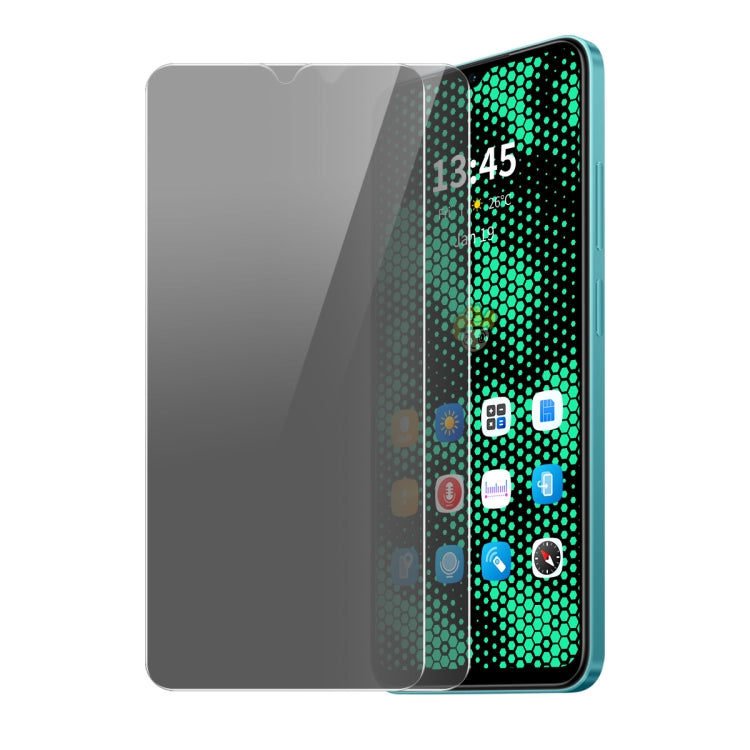 For Tecno POP 7 2pcs ENKAY Hat-Prince 28 Degree Anti-peeping Privacy Tempered Glass Film