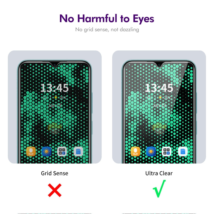 For Tecno POP 7 2pcs ENKAY Hat-Prince 28 Degree Anti-peeping Privacy Tempered Glass Film