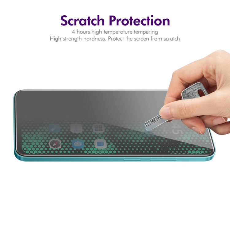 For Tecno POP 7 2pcs ENKAY Hat-Prince 28 Degree Anti-peeping Privacy Tempered Glass Film