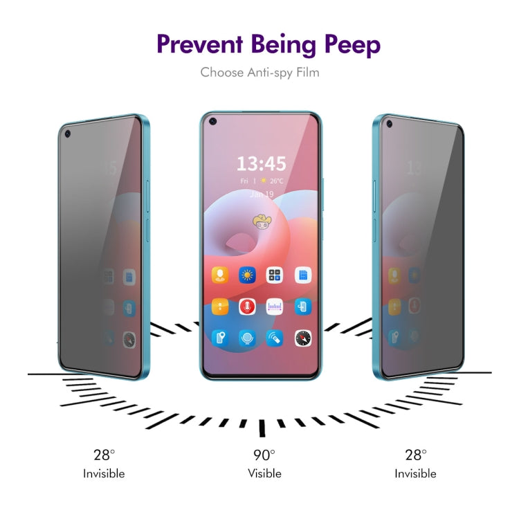 For OPPO A78 4G ENKAY Hat-Prince 28 Degree Anti-peeping Privacy Silk Print Tempered Glass Film