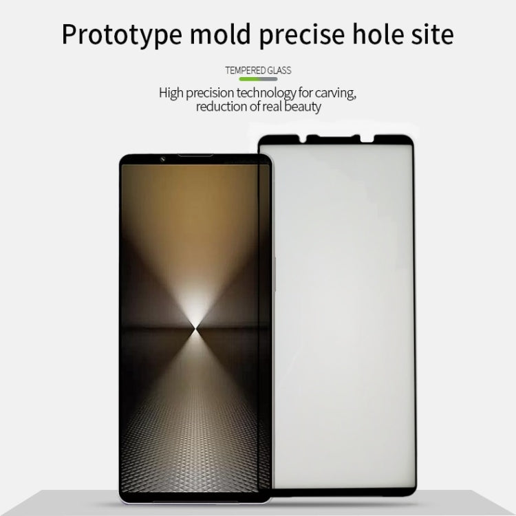 For Sony Xperia 1 VI PINWUYO 9H 3D Curved Full Screen Explosion-proof Tempered Glass Film(Black)