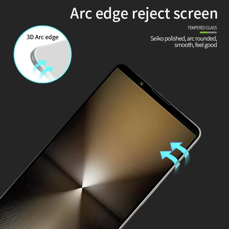 For Sony Xperia 1 VI PINWUYO 9H 3D Curved Full Screen Explosion-proof Tempered Glass Film(Black)