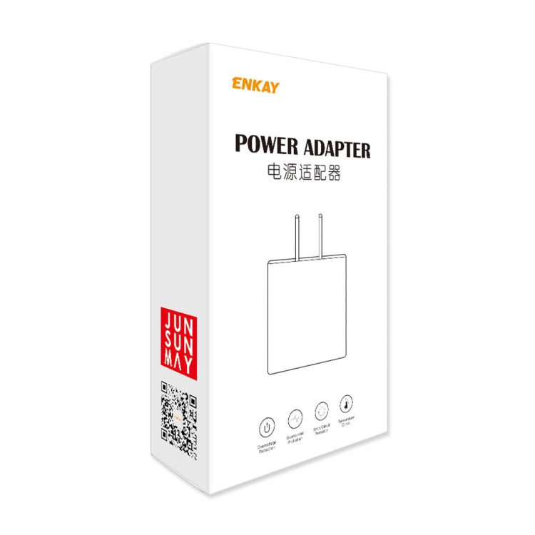 ENKAY FC-001 45W USB-A + USB-C / Type-C Dual Ports Quick Charger, US Plug(Yellow)
