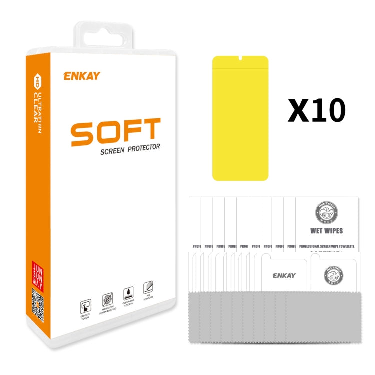 For vivo Y100i 10pcs ENKAY Hat-Prince Full Glue Coverage Soft Explosion-proof Hydrogel Film