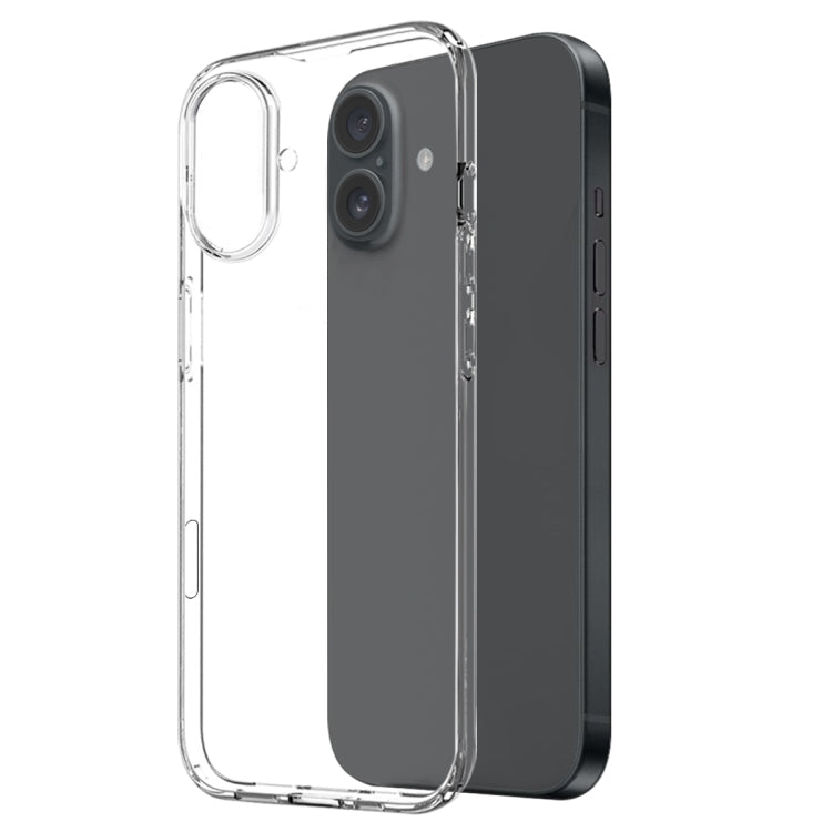 For iPhone 16 NORTHJO 2 in 1 TPU Phone Case Screen Protector Tempered Glass Film(Clear)