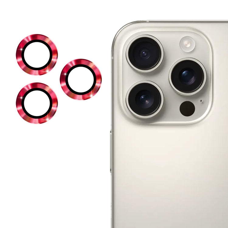 For iPhone 16 Pro / 16 Pro Max ENKAY 9H Rear Lens Aluminium Alloy Tempered Glass Film(Red)