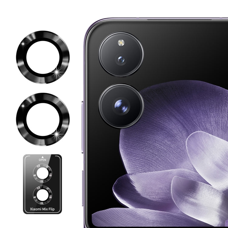 For Xiaomi Mix Flip ENKAY 9H Rear Lens Aluminium Alloy Tempered Glass Film(Black)